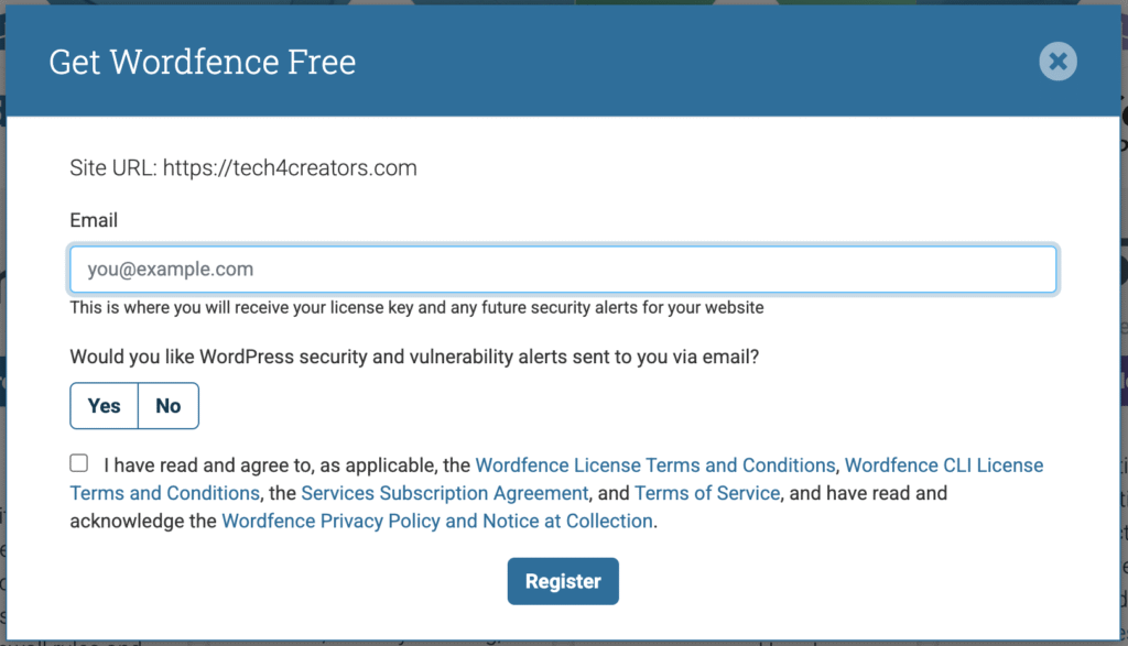 Wordfence Security Set up 3